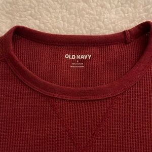 New old navy men's long sleeves shirt, size Large, red color